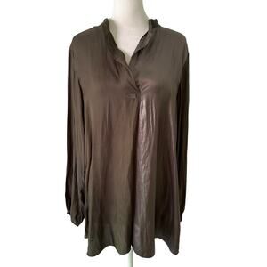 Beate Heymann brown long sleeve tunic top size 10